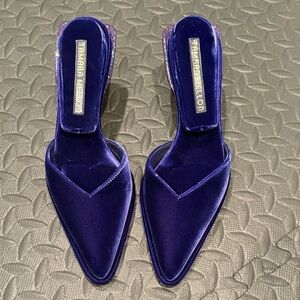 Tamara Mellon Purple Mules Sleek Modern Design